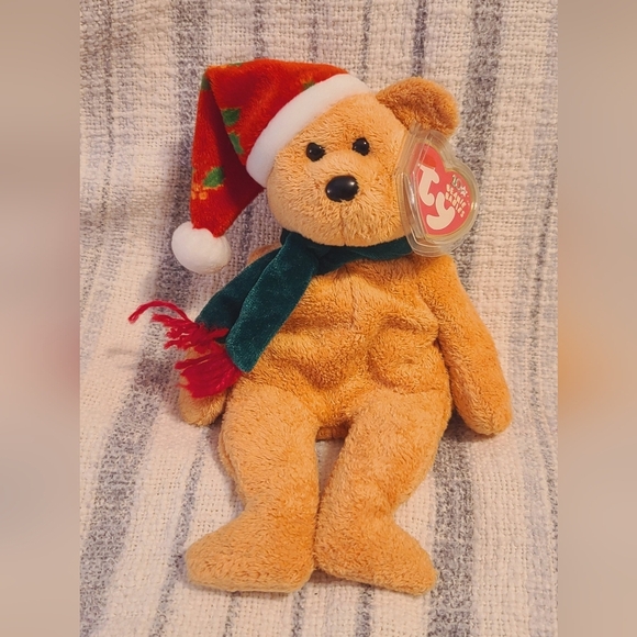 TY 2003 Holiday Teddy the Bear Beanie Baby - Picture 1 of 5